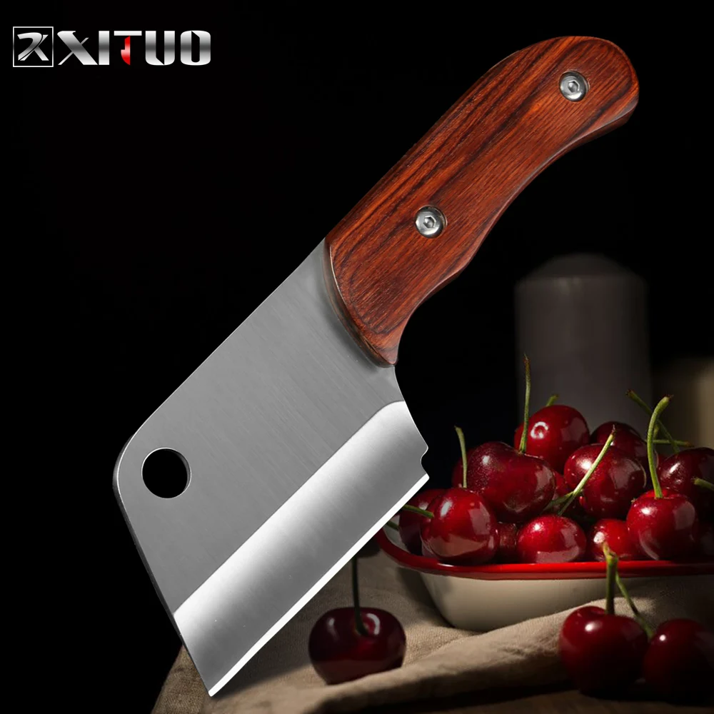 

XITUO Stainless Steel Kitchen Chef Knife Mini Paring Knife Slicing Cleaver Vegetable Utility Home Outdoor Barbecue Cooking Tools