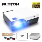 Проектор ALSTON M18 Full HD, 1080P, 4K, 5500 лм, для кинотеатра, Android, Wi-Fi, Bluetooth, HDMI, VGA, AV, USB