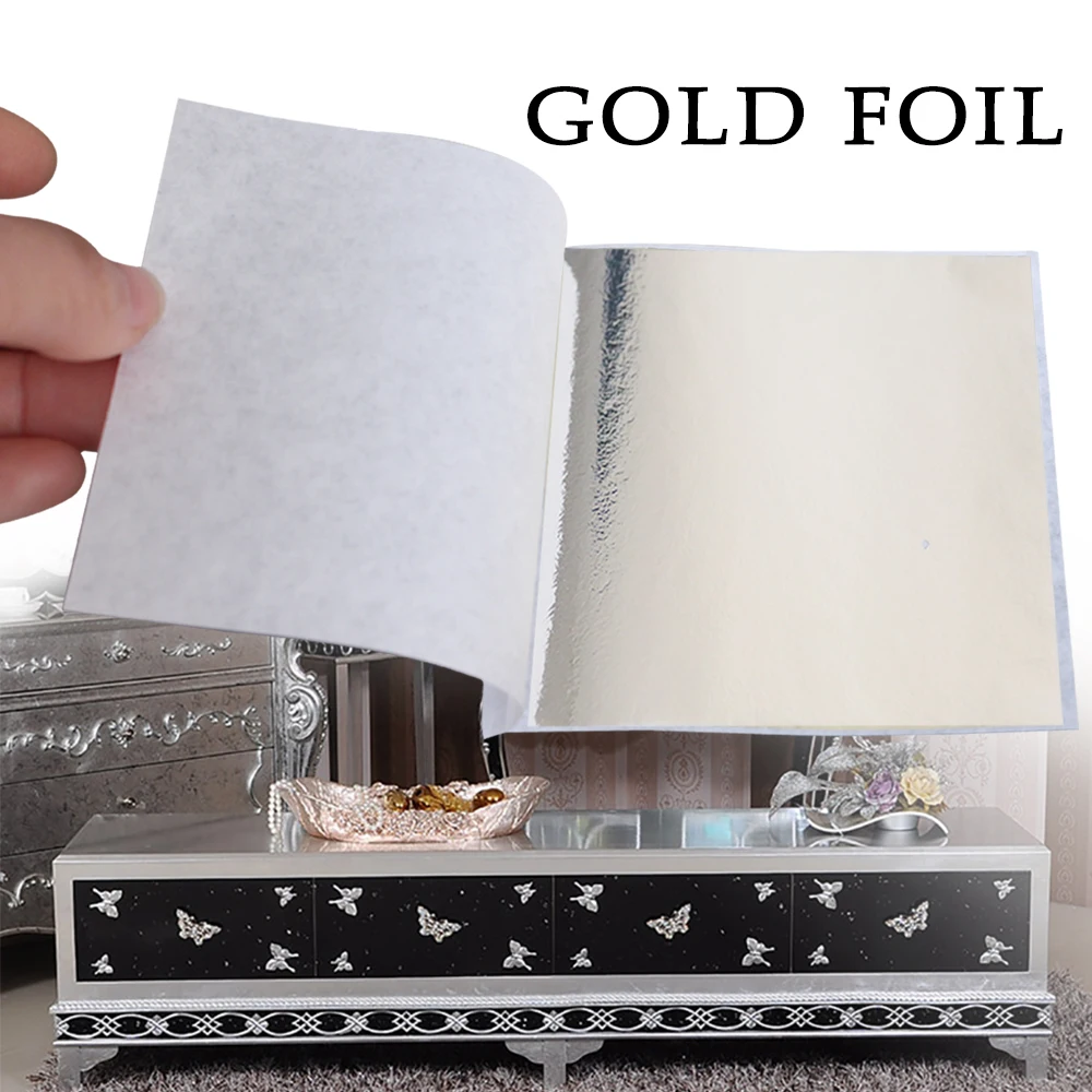 Тайваньская Золотая фольга для имитации листьев позолоченная бумага 10 листов 8x8 5