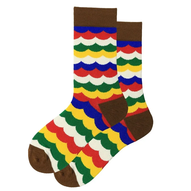 Japanse Leuke regenboog Grappige Sokken Streep zebra ruit Vrouwen Dier Harajuku Meias Calcetines Mujer Divertidos|Чулки| |