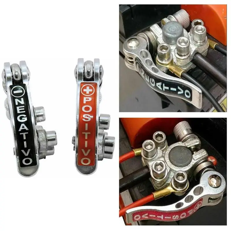 

2 PCS Quick Disconnect Car Battery Terminal Main Cable Terminal Terminal Closing Connector Racing UTV Tractor Tinned Brass Batte