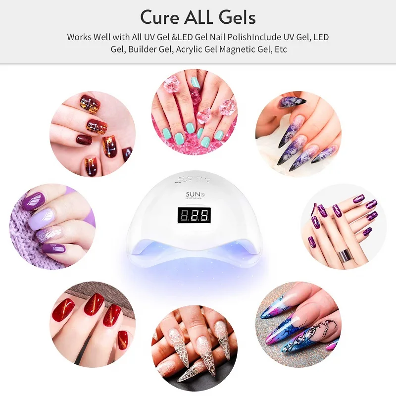 УФ лампа для сушки гель лака SUN5 48 Вт 24 светодиода|Сушилки ногтей| |