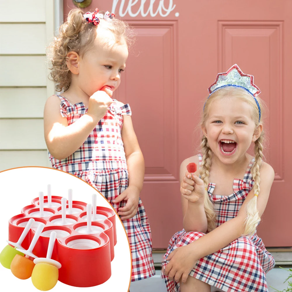 

Формы для кубиков льда, 9 миниатюрных форм для мороженого с палочками и капельницей, «сделай сам», зернистость, многоразовая кухонная мини-ф...