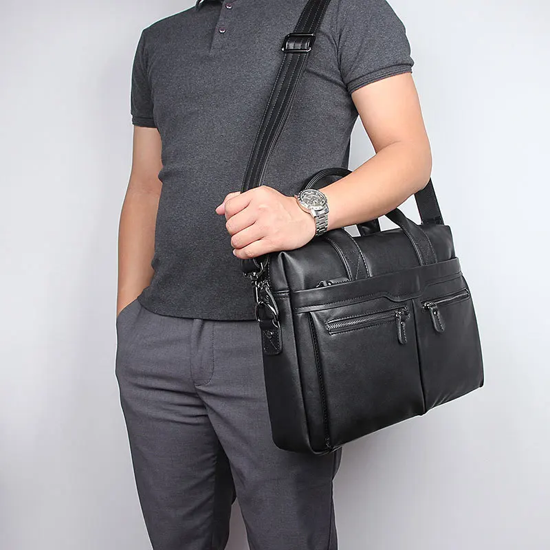 Luufan высокое качество мужской портфель из натуральной кожи подходит для ноутбука