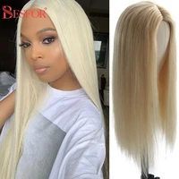 blonde non lace front wigs for black women pre plucked glueless long silky straight remy 613 human hair full machine made wig