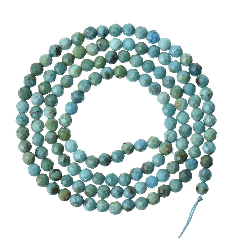 Бусины бирюзовые 3 мм под драгоценный камень 15 дюймов | Украшения и аксессуары