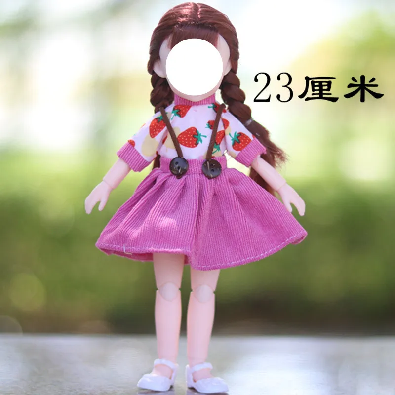 Шарнирный костюм для куклы 23 см 6 очков Одежда платье повседневная одежда девочки