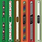 Ремешок для Xiaomi Mi Band 6 5 4 3, сменный Браслет для Mi Band 5, рождественский подарок, Mi band 4 3