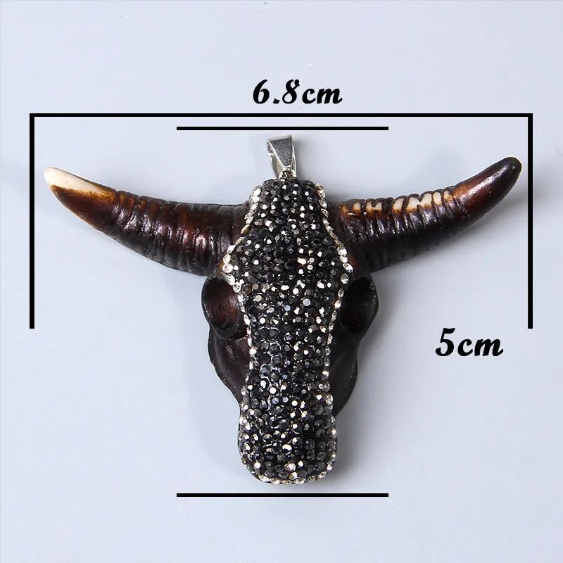 Подвеска В Форме Головы Быка из кубического циркония мужской кулон в форме