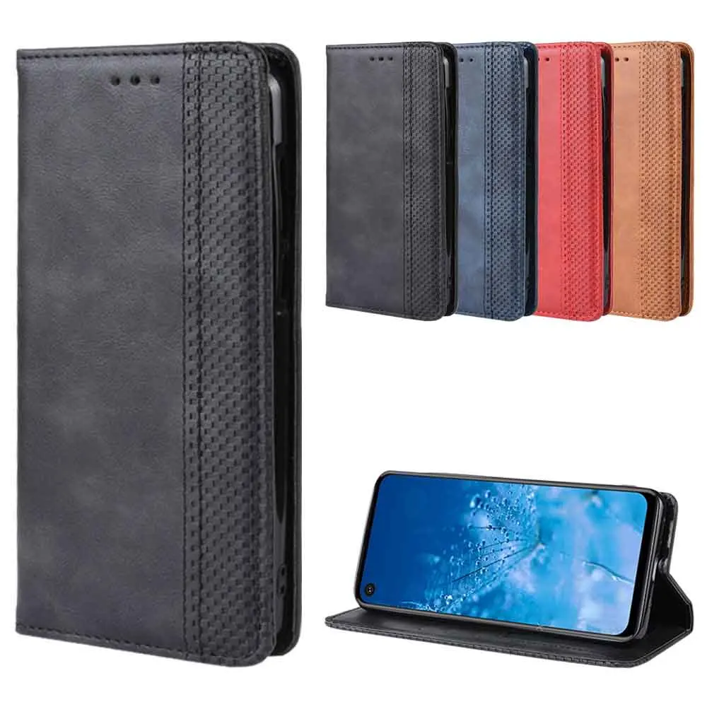 

Leather phone case for Motorola Moto One Action / One Pro / One Vision Back Cover Flip Card wallet with stand Coque