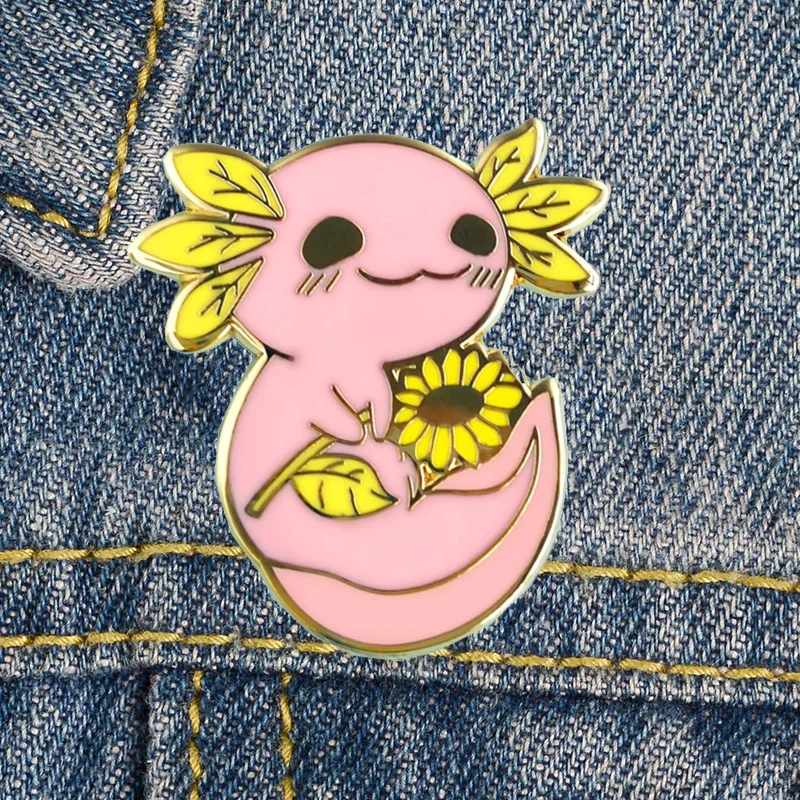 LT1151 Axolotl Cute Jewelry Pins for backpacks Lapel Enamel Pins and Brooches Badge Bags Decoration Friend Kids for Gifts