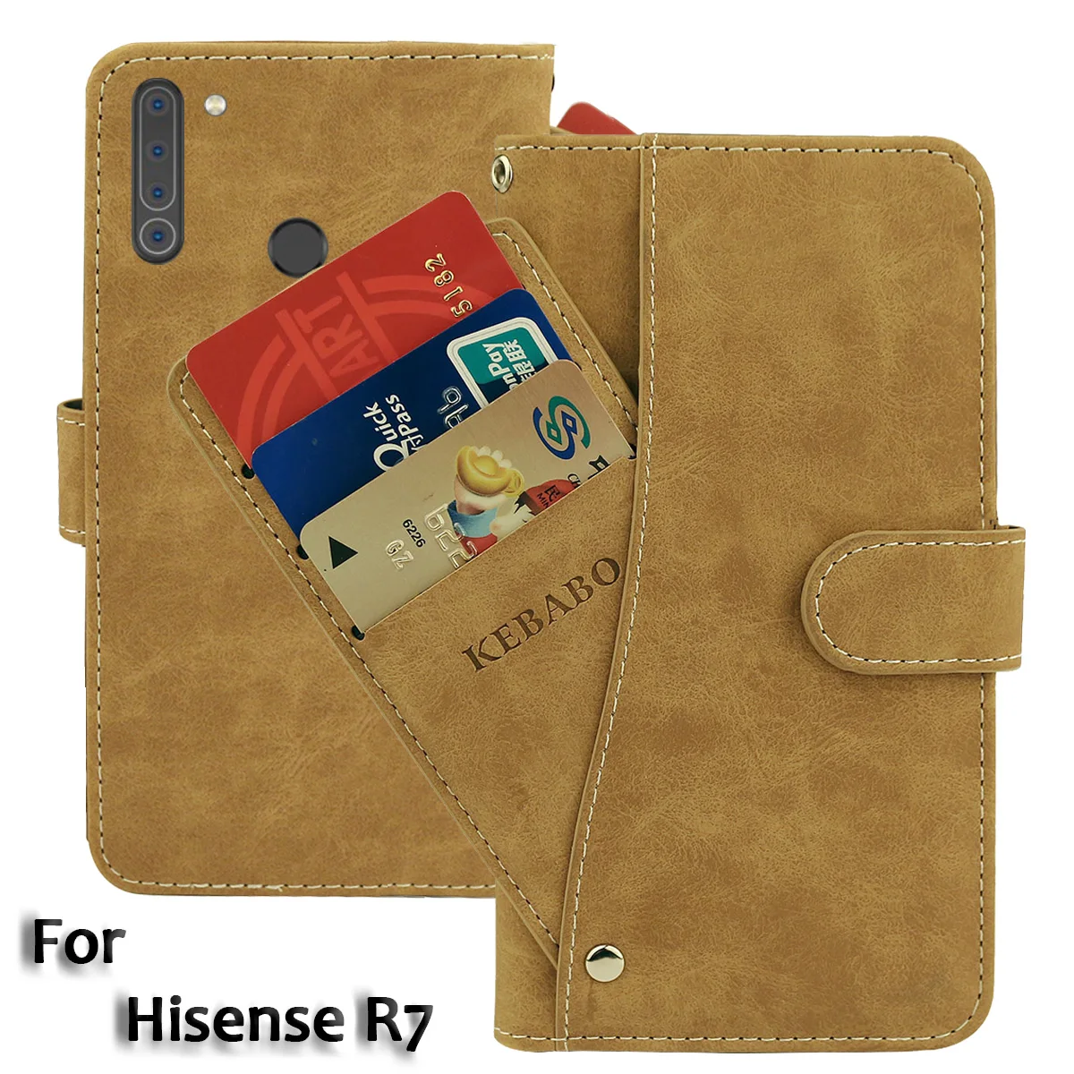 

Кожаный чехол-кошелек Hisense R7, модный роскошный флип-чехол 6,52 дюйма, чехол для телефона с магнитной застежкой в деловом стиле