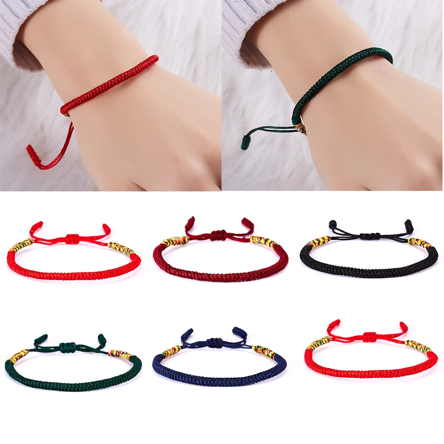 

5 Colors Tibetan Buddhist Lucky Charm Tibetan Bracelets & Bangles Handmade Knots Rope Budda Bracelet For Women Men Jewelry Gift