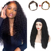 hairro headband wigs for african american black women glueless half wig with head band brazilian yaki hair with headband