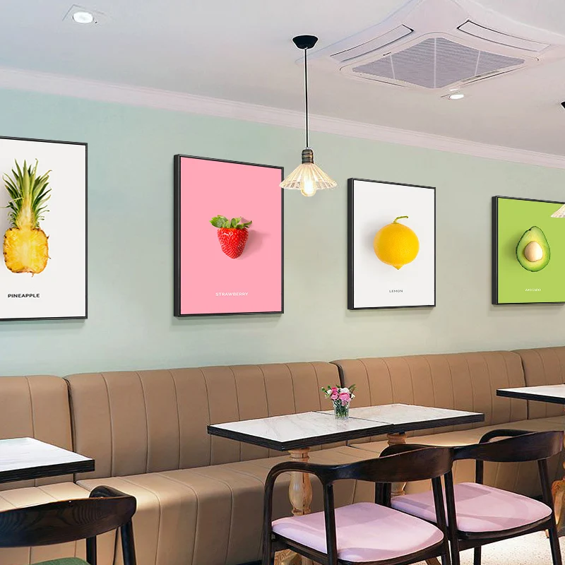 Магазин фруктов ресторан семья настенное художественное украшение постер с