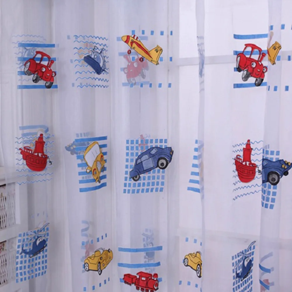 Шторы с мультипликационным рисунком для детей занавески из тюля гостиной и