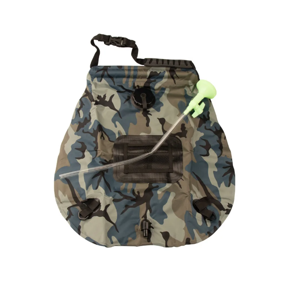 

20L Outdoor Camping Shower Water Bags Solar Heating Portable Folding Hiking Climbing Bath Equipment Shower Head Switchable