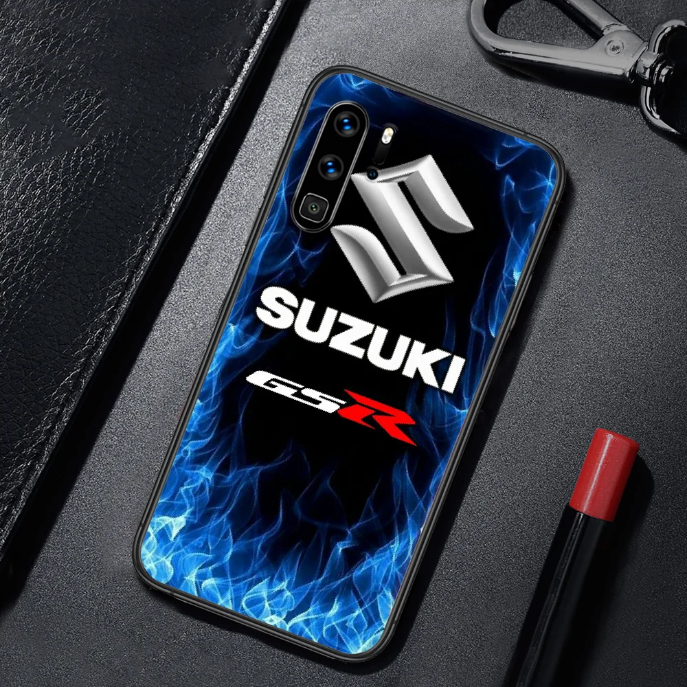 

Suzuki Gsxr Gsx R Car Phone Case Cover For Huawei P Mate Smart 10 20 30 40 Lite Z 2019 Pro Black black Back Fashion Bumper