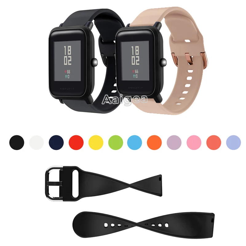 

20MM 22MM Silicone Watch Strap Band For Huami Amazfit GTS2 GTS4 Mini GTS3 GTS2e Neo GTS 2 3 4 2e Bip3 Bip 3 S U Pro
