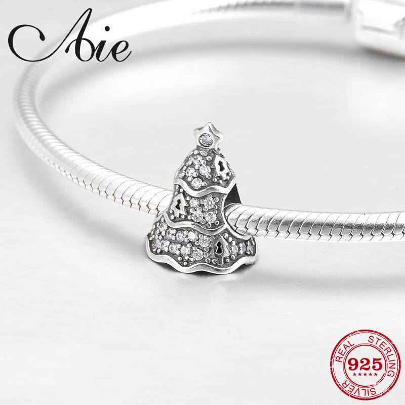 Рождественская елка из стерлингового серебра 925 пробы модный Фианит