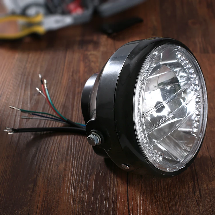 7 дюймов H4 круглая фара для мотоцикла сигнальная лампа поворота 35 Вт 12 В Янтарная