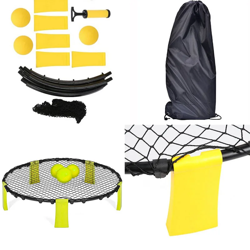 

Beach Volleyball Sports Lawn Spike Ball Game Set Outdoor Team Fitness Mini