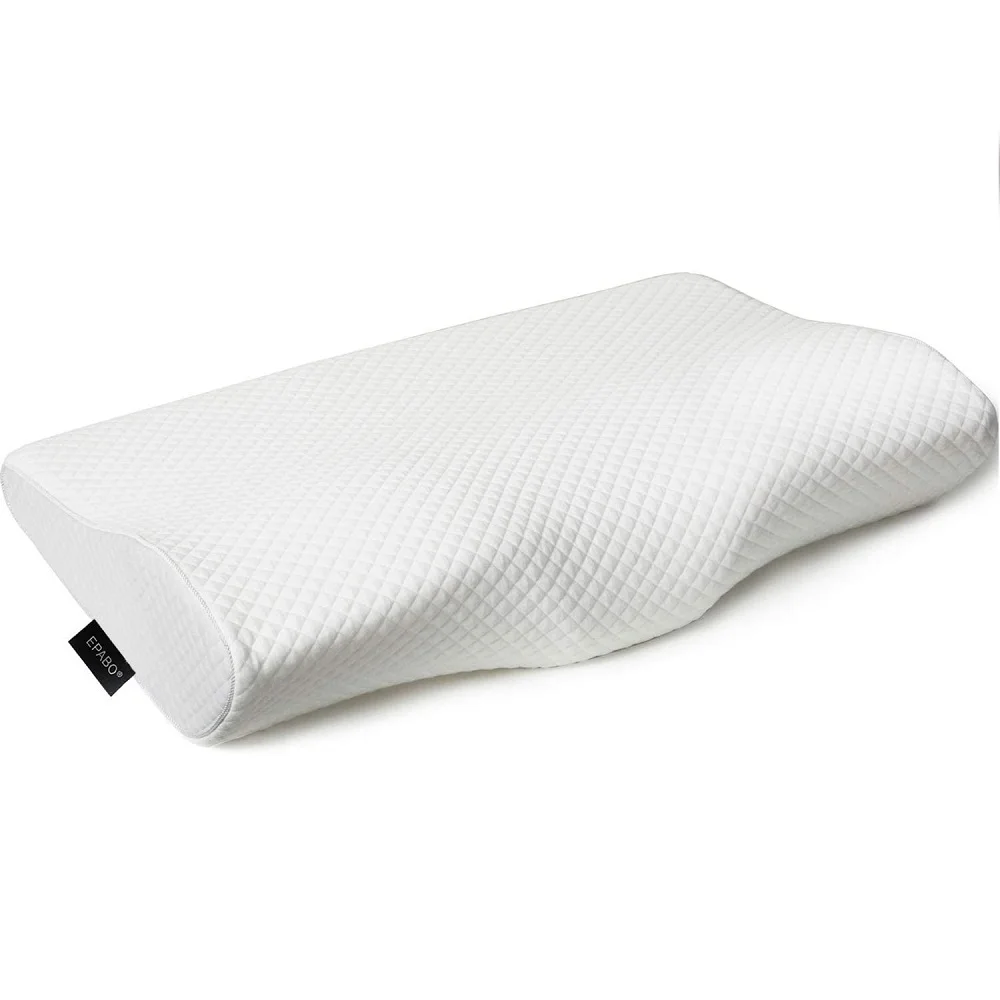 MOYEAH Anti-snoring Contour Memory Foam Pillow Ergonomic Cervical Sleeping Pillow for Neck Pain Neck Protection With Pillowcase