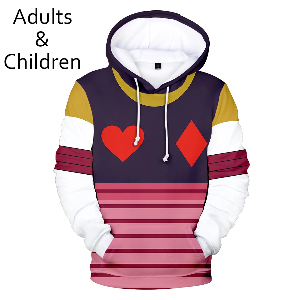 

Autumn 3D Hisoka Hoodies Sweatshirts Men Women Hoodie Fashion Hip Hop Hooded Kids 3D print Comic Hisoka boys girls gray pullover