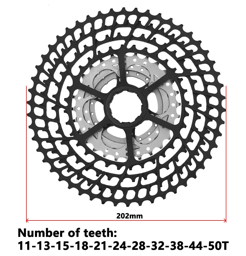 Солнечный велосипед кассета 11 12 скоростей MTB велосипед freewheel 11-50 T/11-52 T Сверхлегкий 360 г CNC Freewheel MTB части для HG