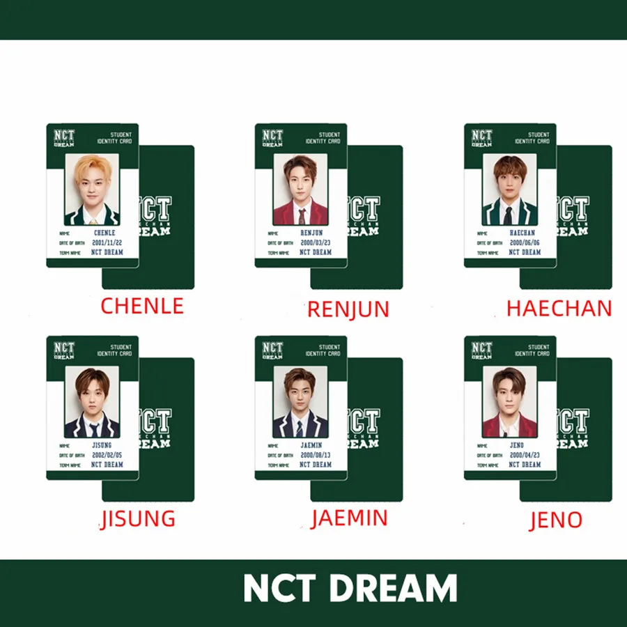 Kpop NCT мечта ПВХ фото карта Jaemin Jeno автограф Фотокарта HD Коллекционная карта