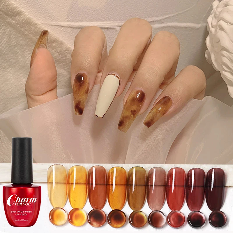 

10ML Dull Color Gel Polish Translucent Manicuring UV LED Crystal Gel Soak Off Jelly UV Gel Nail Polish Semi Permanent