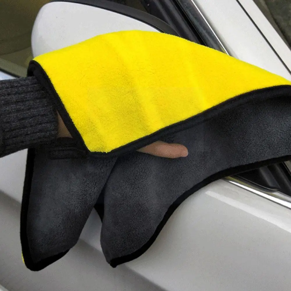 

500gms thick absorbent double-sided car cleaning towel car wash 30*30cm towel cloth microfiber A8G7