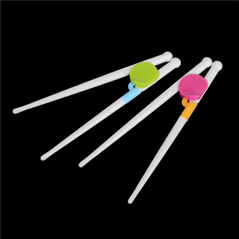 1Pair Early education chopsticks feeding tableware auxiliary chopsticks Easy Use Learning Training Eating Auxiliary tools