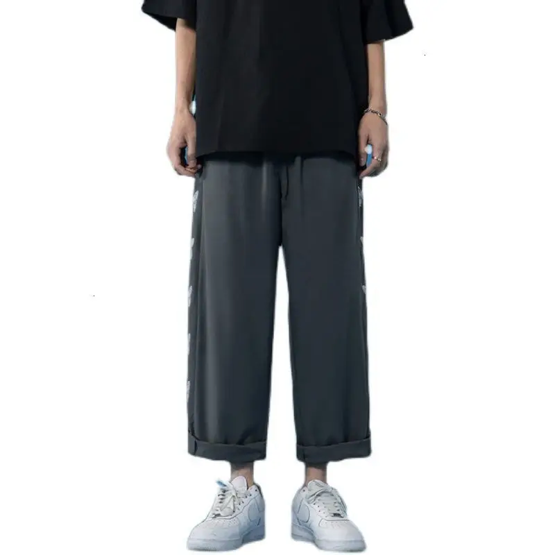 

Men's Butterfly Print Casual Pants 2021 Fashion Woman Oversize Ankle Length Pants Hip Hop Streetwear Man Pants