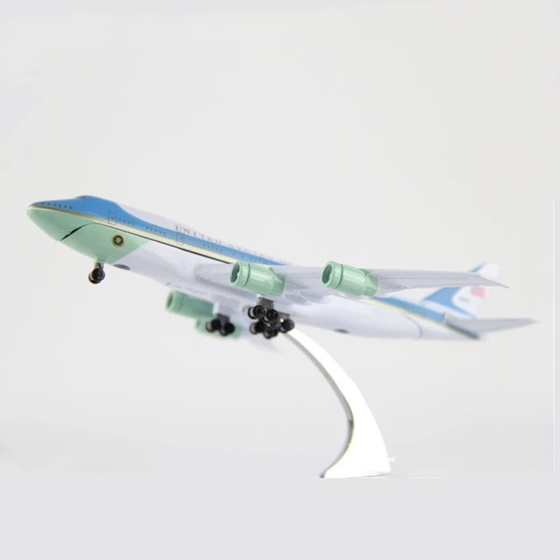 16 см 1:400 масштаб самолетов Air Force One Boeing B747 модель с шасси сплава самолета Модель