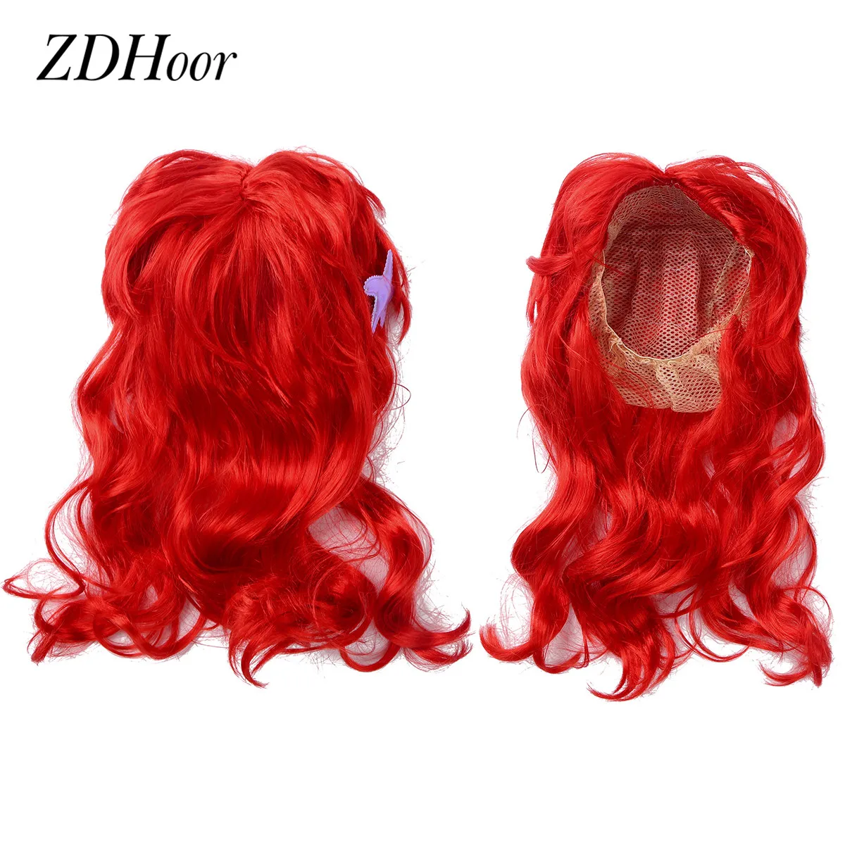 Детский парик принцессы русалки для девочек косплей костюм парики с зажимом