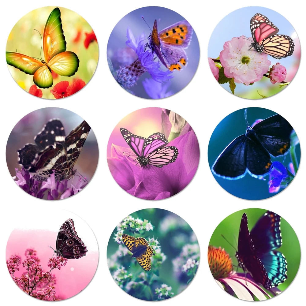 

Значки-бабочки с цветами, значки, значки, украшения, броши, металлические значки для украшения одежды, рюкзака