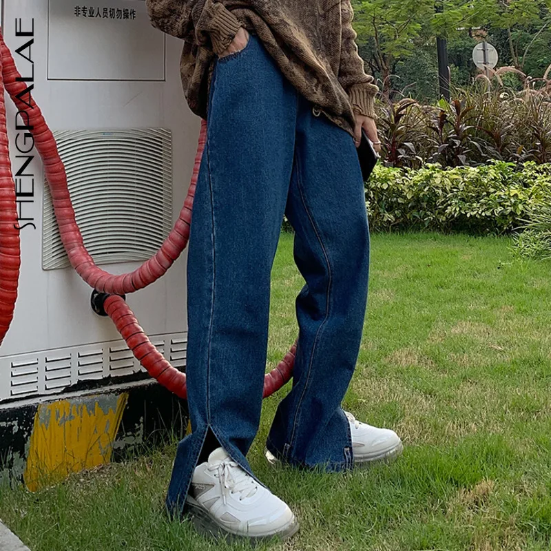 Женские винтажные джинсы SHENGPALAE свободные ковбойские длинные брюки с высокой