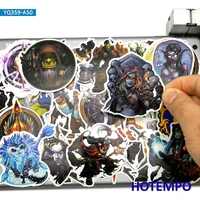 50pcs anime style azeroth world classic game stickers toy for mobile phone laptop suitcase skateboard car cartoon decal stickers