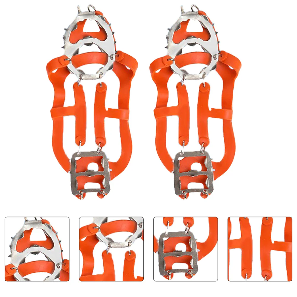 

1 Pair Winter Shoe Ice Cleats Outdoor 18 Teeth Shoe Cover(Random Color)