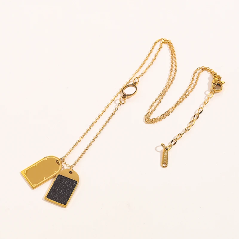 

2021, корейская мода, позолоченная нержавеющая сталь, квадратная Фирменная цепочка на свитер, подвески, ожерелье, индивидуальная трендовая би...