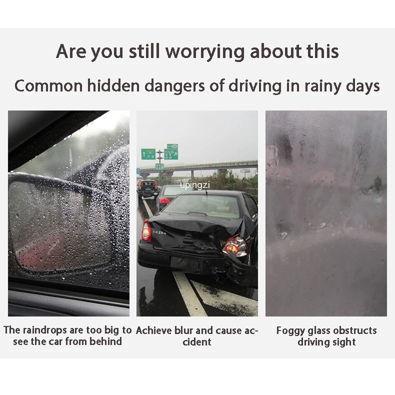 

2 Pcs Car Rainproof Film Car Car Rearview Mirror protective Rain proof Anti fog Waterproof Film Membrane Car Sticker Accessories