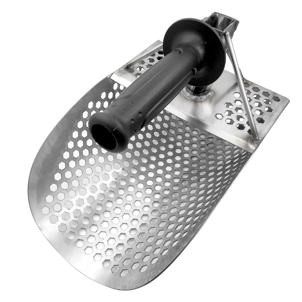 Sand Scoop for Metal Detecting Stainless Steel with Hexahedron 7Mm Holes for Beach Treasure Hunting Shovel Hunting Tool