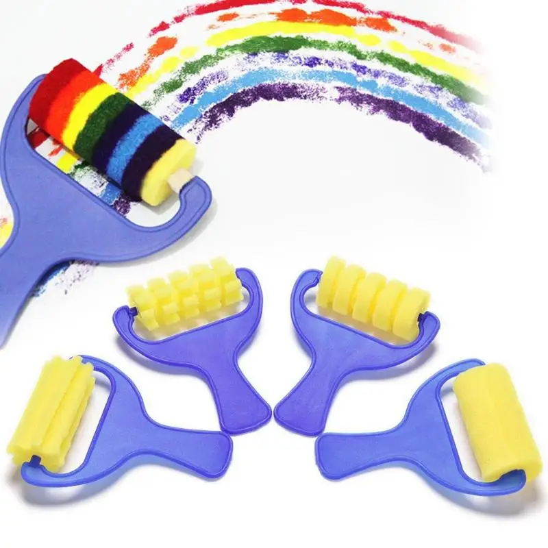 4 шт. Детские губчатые кисти для рисования|Юный художник| |