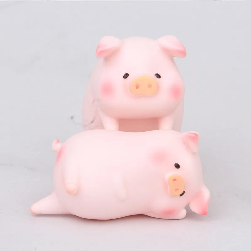 6 шт. милый поросенок Lulu консервированная свинья сидящая лежащая шлифованная 8 см