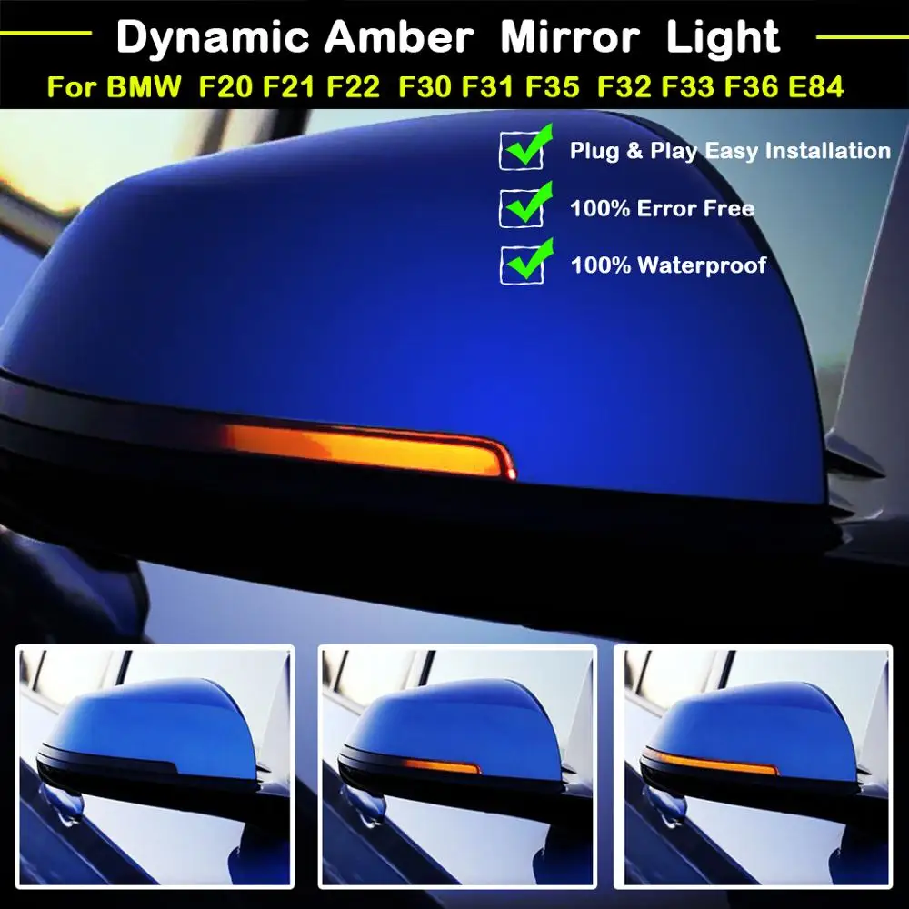 Для хэтчбеков BMW серий 1 F20/F21 2 серии F22 3 F30/F31/F35 4 F32/F33/F36 X1 E84 светодиодный сбоку