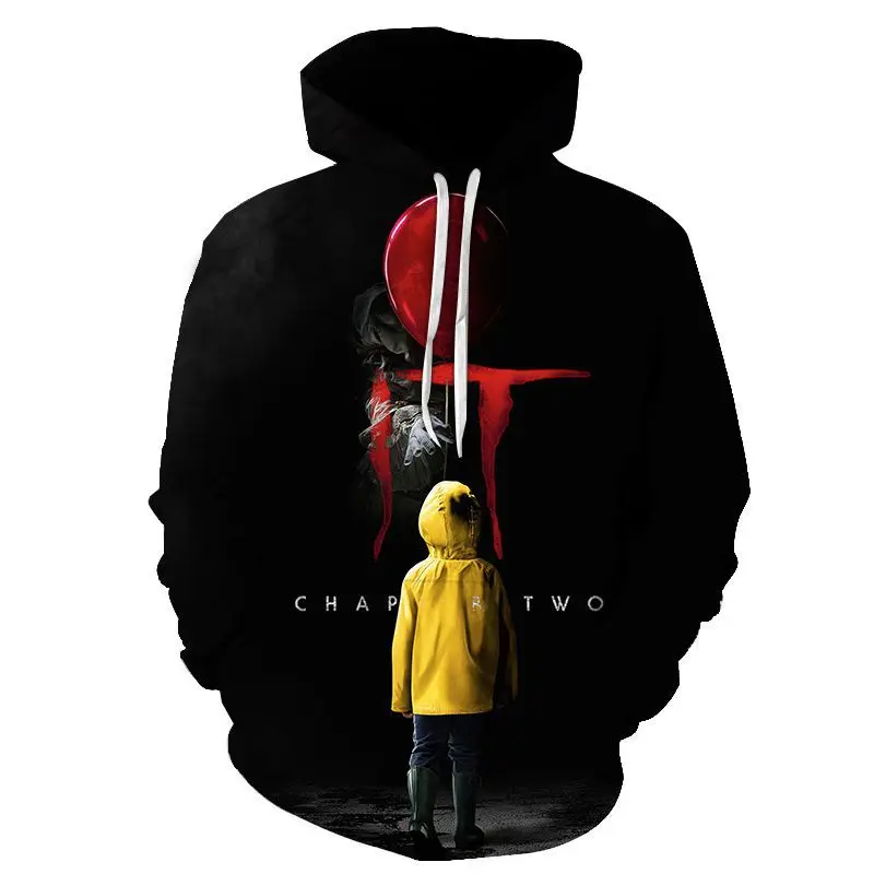 Pennywise фильм 3D Толстовка Хэллоуин свитшот для пар IT 3D толстовка унисекс хип хоп ужас осень уличная толстовка плюс размер(S-6XL - Цвет: size A