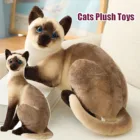 Имитация кота плюшевая игрушка Мягкое Животное плюшевая детская Удобная Игрушка имитация сиамского кота подарок на день рождения котенок плюшевая кукла