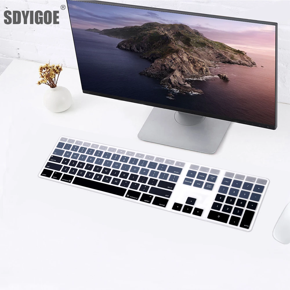 Silicone Keyboard Cover Keypad Skin Protector For Apple Magic Keyboard with Numeric Keypad A1843 MQ052LL/A  MB110/B  A1243 Imac