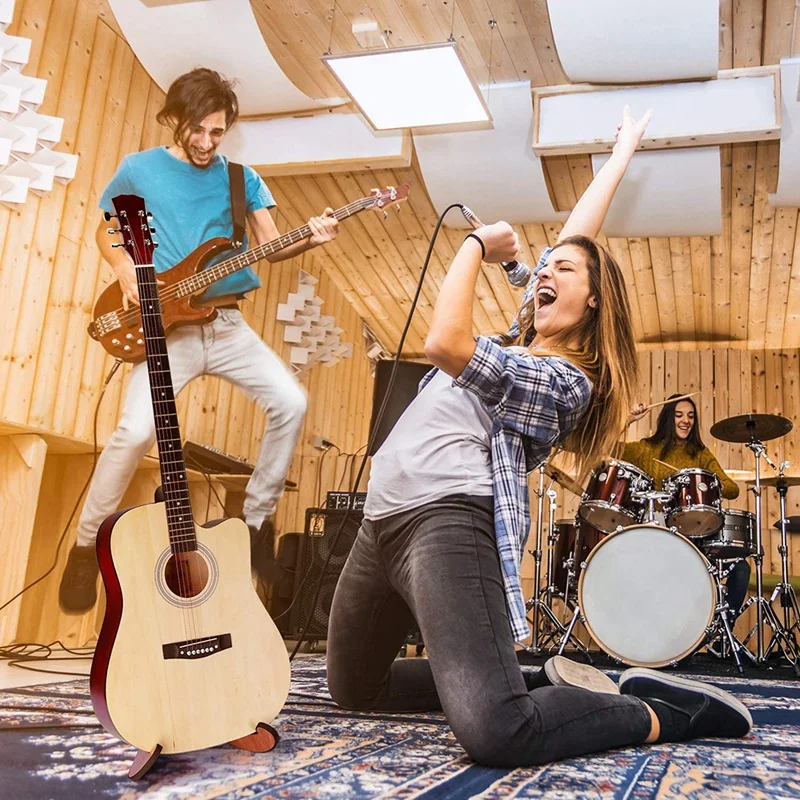 Guitar Stand Foldable Portable Holder Anti-Slip Musical Instrument For Acoustic Bass | Спорт и развлечения